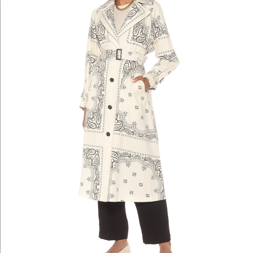 Bandanna print trench